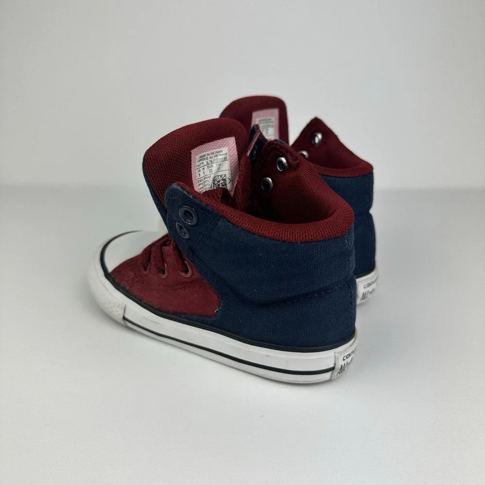 Converse Chuck Taylor All Star High Top Toddler Infant Shoes Sz 6 Burgundy Blue